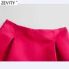 Dames shorts ZEVITY NIEUWE Women High Street Ploes Design Bermuda Lady Zipper Fly Hot Chic Pantalone Cortos P1265 Y2302