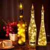 Led Strings 2M 20Led Copper Wire Lamp Wine Bottle Cork Warm White Battery Powered String Light For Diy Party Decoration Christmas Dr Dhch7