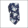 Neck Ties Top Floral Fashion Cotton Paisley For Men Corbatas Slim Suits Vestidos Necktie Party Vintage Printed Gravatas Gd 866 Q2 Dr Dh63F