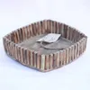 プレートオフィスデコレーション装飾手作りの木製スティックスプライシングトレイフルーツパン収納プレートPograph Propogry Craft
