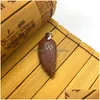 Charms Angel Wing Pingente Colar Pingente Gemita Natural Gemed Aventurine Tiger Eye Stone Sand Golden Opal Jóias MakingCharms Dro Dhmpk