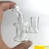 Mini Bong Hand Pipes Novo Design Design Pyrex Bong de vidro transparente com 10mm de coragem feminina de 14 mm para fumar