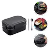 Dinnerware Sets Box Bento Lunch Stainless Steel Insulated Thermal Compartment Containers Stackable Metal Tiffin Snack Container Lid Carrier