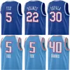 Tryckt förening uttalande Basketball Domantas Sabonis Jersey 10 Trey Lyles 41 Terence Davis 3 KZ Okpala 30 Malik Monk 0 Kevin Huerter 9 för sportfans man