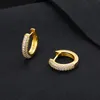 مررات الرجال مرورات اختبار الماس Moissanite Hoops أقراط 925 Sterling Silver Gold Gold Plated Pling Mift Hight for Friends