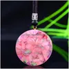 Charms Orgonite Energy Pendant Natural Rose Quartz Meditation Healing Flower of Life Seven Chakras Crystal Drop Delivery 202 Dhjzk