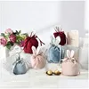 Andere feestelijke feestartikelen Easter Rabbit Plush Candy Bag Handtassen Kinderen Geschenk emmers Decoratie Veet Bunny Basket Drop levering H DHBK5