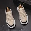 New Fashion Men Black Beige Scarpe con plateau causali Designer di lusso Stringate Comode sneakers sportive da passeggio Zapatos Hombre