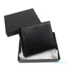 Bolsa de moda de carteira de carteira de cart￣o de cart￣o de bolso de bolso de bolso de bolso de couro para suporte de cart￣o de cr￩dito de couro preto caixa de areia portf￳lio de sacos de areia244h