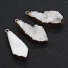 Pendant Necklaces 1pc 18x45-22x55mm Sword Shaped White Crystal Connector Semi-precious Stone Pendants DIY For Making Necklace Bracelets