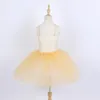 Stage Wear Girls dames ballet dance rok gele gaas tutu kostuum fee op maat geborduurde pailletten vol kunst