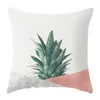 Kudde 1pc ananasmönster täcker geometrisk tryckt 45x45 cm kuddväskor linne bomullsskydd soffa /dekorativ