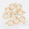 Charms 10/20/50Pcs Arrival Oil Drop Cute Clock Enamel Alloy Pendant Fit Necklaces Bracelets Diy Jewelry Accessoriescharms Dhgzl