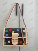 10A L Sac Cross Body YK Dauphine MM Sac à bandoulière Painted Dots Sac à main Denim Chain handle Bag Womens Designer Crossbody Luxurys Rabat Arc-en-ciel Points colorés 3D handpainte