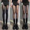 Mumins femininos Rompers Gothic Tights Mulheres Leggings Lolita Hollow Out Mesh meias japonesas com fundo de renda com calça de meia -calça floral Black Stocking Y2302