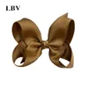 Новый 4 -дюймовый лента лента Bowknot Satin Harpins Clip Clip с твердым цветом Сквозь зажимы для волос девушки модные аксессуары для волос Bow Barrettes 1551