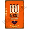 BBQ Zone Home Decor Metal Tin Sign Vintage Dad's BBQ Yard Outdoor Party Decoration Plate Retro Barbecue Rules Slogan Metal Sign 20cmx30cm Woo