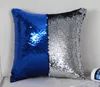 Sequin Mermaid Cushion Cover Pillow Case Pillow Cover Home Decorative Bling Magic Reversible Glitter Sofa Car Pillowcase Xmas HH7-1526