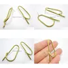 Charms 2Pcs Brass Earrings Stud 43X20Mm Wire Geometric Ear Post With Loop 925 Sier Needle R1113 Drop Delivery 202 Dgw