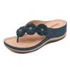 Kapcie letni płaski sandał dla kobiet 5 kolorów sandale wielokolorowe retro kwiaty flipflopy kobiety kapcie