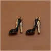 Charms 10Pcs High Heels Antique Alloy Rhinestone Pendant For Crafts Bracelet Earrings Drop Delivery 202 Dhht6