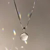 Pendant Necklaces Fashion Crystals Necklace Round Opal Female Hexagon Crystal Gift 2023 Aesthetic JewelryPendant