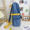 Schultaschen EST Kontrastfarbe Stickerei Buchstaben Großer Nylon Rucksack Mädchen Schultern Rucksack Weibliches getäfeltes Buch Kawaii Bär