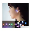 Nouveauté Éclairage Brelong Led Boucle D'oreille Allumer Couronne Brillant Cristal En Acier Inoxydable Goutte Goujon Bijoux Pour Danse/Noël/Ktv Party Femmes G Dhmfx