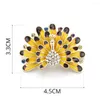 Brooches Enamel Peacock For Women Rhinestone Crystal Jewelry Animals High Quality Bird Pin Gift DZ059