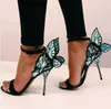 Sophia Webster Sandali Butterfly Wing Gladiators Sandali da donna con stampa tacco alto in vera pelle