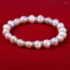 Le bracelet en alliage de zinc avec perle d'eau douce est simple et à la mode pour les bijoux à bricoler soi-même cadeau d'anniversaire longueur de la chaîne 19cm