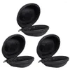 Watch Boxes 3 Pcs Box Portable Practical Felted Black Protector Case For Wristwatch