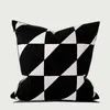 Pillow Nordic Modern Black White Geometric Cover Embroidery Decorative Pillows 45x45CM Home Decor Chair Sofa Back Pillowcase