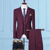 Costumes pour hommes Les hommes vérifient Slim Fit Business Work Office Uniform Plaid costume fête Prom Banquet de mariage Tuxedo formel