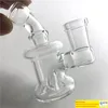 mini bong clear thick glass water pipes with 10 female 14 female recycler heady glass beaker bongs for smoking