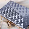 Totes Bag New Dinner Bag Horn Metal Shiny Pu Printing Lady s Hand Chain Sling Small Square rhinestones bags handbags 230208