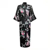 Vêtements de nuit pour femmes rose chinois pour femmes satin robe femme de nuit décontractée d'été kimono yukata imprimé fleur nr147