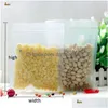 F￶rpackningsp￥sar 100 st parti 9Size Frosted Matte Plastic Kitchen Storage Package Zip Lock Packaging Flat Bottom Heat t￤tning Topp Drop Deliv Dhngn