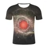 Heren t shirts 3D print shirt zomer streetwear mode kleurrijke sterrenhemel heren korte mouw tee korte mouw