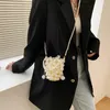 Evening Bags Mini Pearl Beaded Bag White Fairy Portable Messenger With Chain Female Purses And Handbags Cross Body