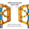 Pédales de vélo MZYRH pédales de vélo ultralégères anti-dérapant CNC BMX vtt pédale de vélo de route cyclisme 3 pédales de vélo à roulement scellé X12S-Anode 0208