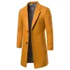 Men's Wool Autumn And Winter Men's Woolen Coat X- Long Windbreaker Over For Men