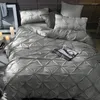 zestaw łóżka jedwabnego typu queen size