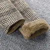 Cappotto 415 anni Capispalla per bambini Inverno per ragazza Plaid Addensare Giacca di lana Cappotto Adolescenti Abiti per bambini Capispalla lungo in lana Caldo pile 230208