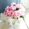 装飾的な花90cm Peony DIYパーティー装飾シルク人工小さなバラの結婚式の偽のフェスティバル用品ホームデコレーションブーケ