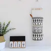 Storage Boxes Black And White Three Pockets Hanging Bag Wall Cotton Linen Fabric Art Style Nordic Home