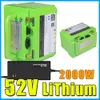 14S 52V 30AH 40AH 1000W 2000W EBIKE 리튬 배터리