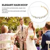 Bandanas Crystal Hair Hoop Headband Bridal Headdress Rhinestone Fashion Wedding Band Party Head Tiara Headwear Girls Elegant Women
