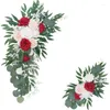 Fleurs décoratives mariage arc fleur porte linteau proposition cérémonie fond décoration Simulation Rose scène coin