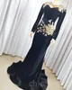 ASO 2023 Arabskie Ebi Black Mermaid Sukienki na balkorowe kryształy Kryształy Wieczór Formalne przyjęcie Drugie przyjęcie urodziny Druhna Suknie zaręczynowe sukienka ZJ274